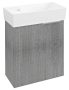 Sapho Latus IX mosdótartó szekrény 44x50x22 cm, balos/jobbos, ezüst tölgy LT090-1111