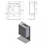 Sapho Latus IV fali mosdótartó szekrény 50x50x25 cm, balos/jobbos, ezüst tölgy LT410-1111
