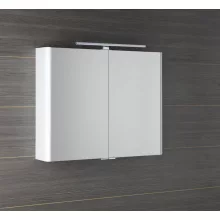   Sapho LUCIE két ajtós tükrösszekrény LED világítással 86x70x17 cm, fehér LU085-0030