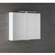 Sapho LUCIE két ajtós tükrösszekrény LED világítással 86x70x17 cm, fehér LU085-0030