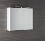 Sapho LUCIE két ajtós tükrösszekrény LED világítással 86x70x17 cm, fehér LU085-0030