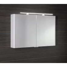   Sapho két ajtós LUCIE tükrösszekrény LED világítással 106x70x17cm, fehér LU105-0030