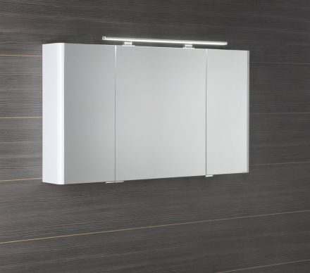 Sapho LUCIE tükrösszekrény LED világítással 126x70x17cm, fehér LU125-0030