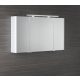 Sapho LUCIE tükrösszekrény LED világítással 126x70x17cm, fehér LU125-0030