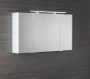 Sapho LUCIE tükrösszekrény LED világítással 126x70x17cm, fehér LU125-0030