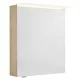 Sapho Linex tükrös szekrény LED világítással 60x70x15 cm, jobbos/balos kivitel, bardíni szilva LX060-0013