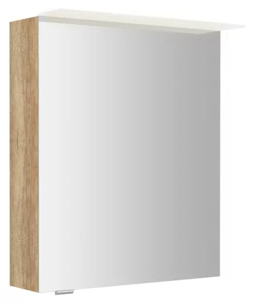 Sapho Linex tükrös szekrény LED világítással 60x70x15 cm, jobbos/balos kivitel, alabama tölgy LX060-0022