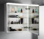 Sapho Linex tükrös szekrény LED világítással 60x70x15 cm, jobbos/balos kivitel, fényes fehér LX060-0030