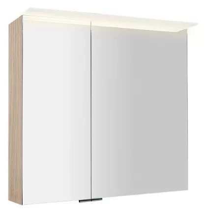 Sapho Linex tükrös szekrény LED világítással 80x70x15 cm, bardini szilva LX080-0013