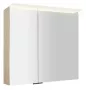 Sapho Linex tükrös szekrény LED világítással 80x70x15 cm, bardini szilva LX080-0013
