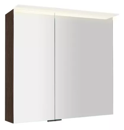 Sapho Linex tükrös szekrény LED világítással 80x70x15 cm, rusztikus fenyő LX080-0016