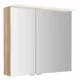 Sapho Linex tükrös szekrény LED világítással 80x70x15 cm, alabama tölgy LX080-0022