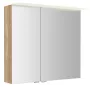 Sapho Linex tükrös szekrény LED világítással 80x70x15 cm, alabama tölgy LX080-0022