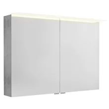   Sapho Linex tükrös szekrény LED világítással 100x70x15 cm, ezüst tölgy LX100-0011