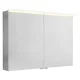 Sapho Linex tükrös szekrény LED világítással 100x70x15 cm, ezüst tölgy LX100-0011