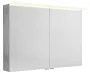 Sapho Linex tükrös szekrény LED világítással 100x70x15 cm, ezüst tölgy LX100-0011