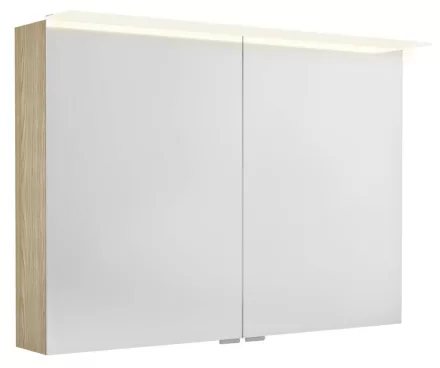Sapho Linex tükrös szekrény LED világítással 100x70x15 cm, bardini szilva LX100-0013