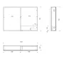 Sapho Linex tükrös szekrény LED világítással 100x70x15 cm, rusztikus fenyő LX100-0016