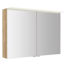   Sapho Linex tükrös szekrény LED világítással 100x70x15 cm, alabama tölgy LX100-0022