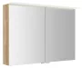 Sapho Linex tükrös szekrény LED világítással 100x70x15 cm, alabama tölgy LX100-0022