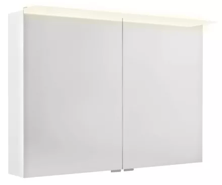 Sapho Linex tükrös szekrény LED világítással 100x70x15 cm, fényes fehér LX100-0030