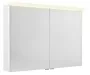 Sapho Linex tükrös szekrény LED világítással 100x70x15 cm, fényes fehér LX100-0030