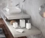 Sapho LUCY kerámia WC kefetartó, króm/fehér LY33