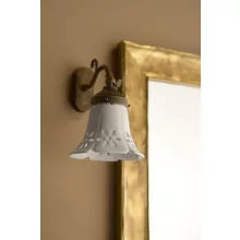   Sapho Marsala fali lámpa kerámia búrával 40W, 230V, bronz MC077