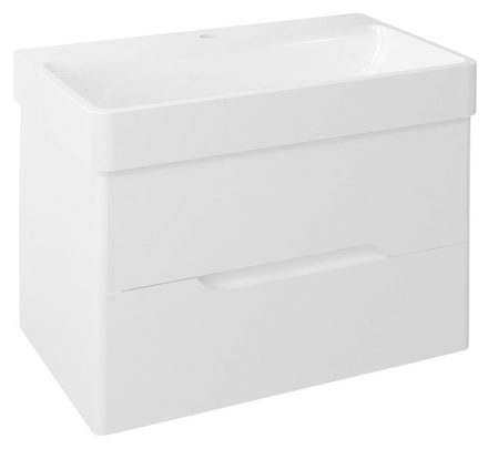 Sapho Mediena 2 fiókos mosdótartó szekrény 76x51x49 pipererendezővel, matt fehér MD080