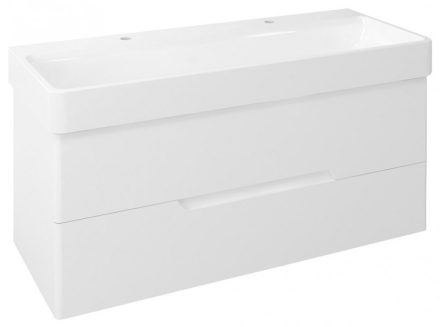 Sapho Mediena 2 fiókos mosdótartó szekrény 117x50,5x48,5 cm, matt fehér MD120