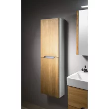   Sapho Mediena két ajtós állószekrény 40x138x20 cm, jobbos/balos kivitel, matt fehér/natúr tölgy MD452
