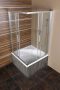 Polysan Carmen szögletes zuhanykabin tolóajtóval 900x900x1650 mm, transzparent üveg MD5116
