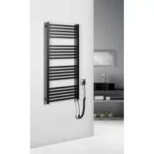   Sapho Metro E fürdőszobai elektromos radiátor 50x106 cm, 400 W, matt fekete ME410B