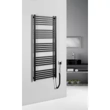   Sapho Metro E fürdőszobai elektromos radiátor 50x134 cm, 500 W, matt fekete ME513B