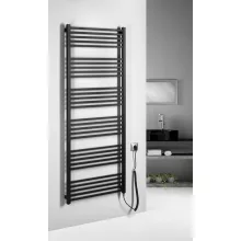   Sapho Metro E fürdőszobai elektromos radiátor 60x162 cm, 800 W, matt fekete ME616B