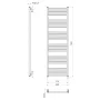 Sapho Metro E fürdőszobai elektromos radiátor 60x162 cm, 800 W, fehér ME616