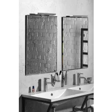   Sapho Accord fazettás tükör lekerekített sarkokkal 50x70 cm, akasztó nélkül MF436