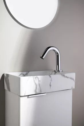 Sapho Small Margitha kerámia kézmosó 38x22 cm, jobbos/carrara MGT38217