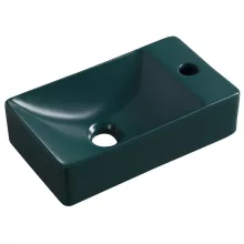   Sapho Small Margitha kerámia kézmosó 38x22 cm, jobbos/benzin kék MGT38220