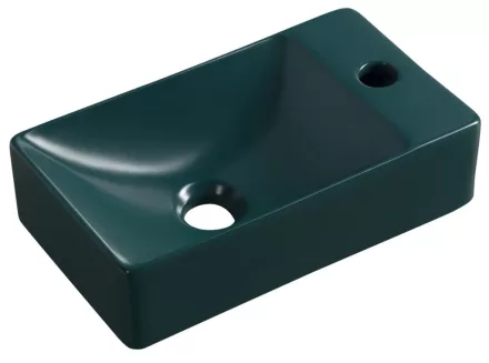 Sapho Small Margitha kerámia kézmosó 38x22 cm, jobbos/benzin kék MGT38220