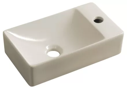 Sapho Small Margitha kerámia kézmosó 38x22 cm, jobbos/bézs MGT38221