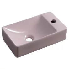   Sapho Small Margitha kerámia kézmosó 38x22 cm, jobbos/rózsaszín MGT38222