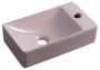 Sapho Small Margitha kerámia kézmosó 38x22 cm, jobbos/rózsaszín MGT38222