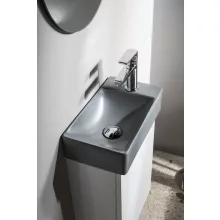   Sapho Small Margitha kerámia kézmosó 38x22 cm, jobbos/szürke MGT3822GR