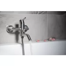   Sapho Minimal fali kádtöltő csaptelep zuhanyszett nélkül, inox MI010