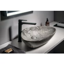   Sapho Dalma kerámia mosdó 58,5x39 cm, szürke márvány MM213
