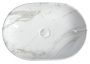 Sapho Dalma kerámiamosdó, 59x42, fehér márvány mintázattal MM417