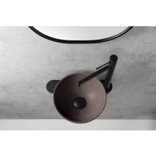   Sapho Minor kerek beton mosdótál 260 mm, sötétbarna MR26015
