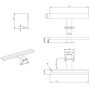 Sapho Miraka LED világítás tükörhöz 30x12 cm, króm MR300