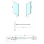 Polysan Modular fix zuhanyfal átlátszó üveggel L típusú ajtós, 2/1-es modul 1000mm, króm profil MS3A-100